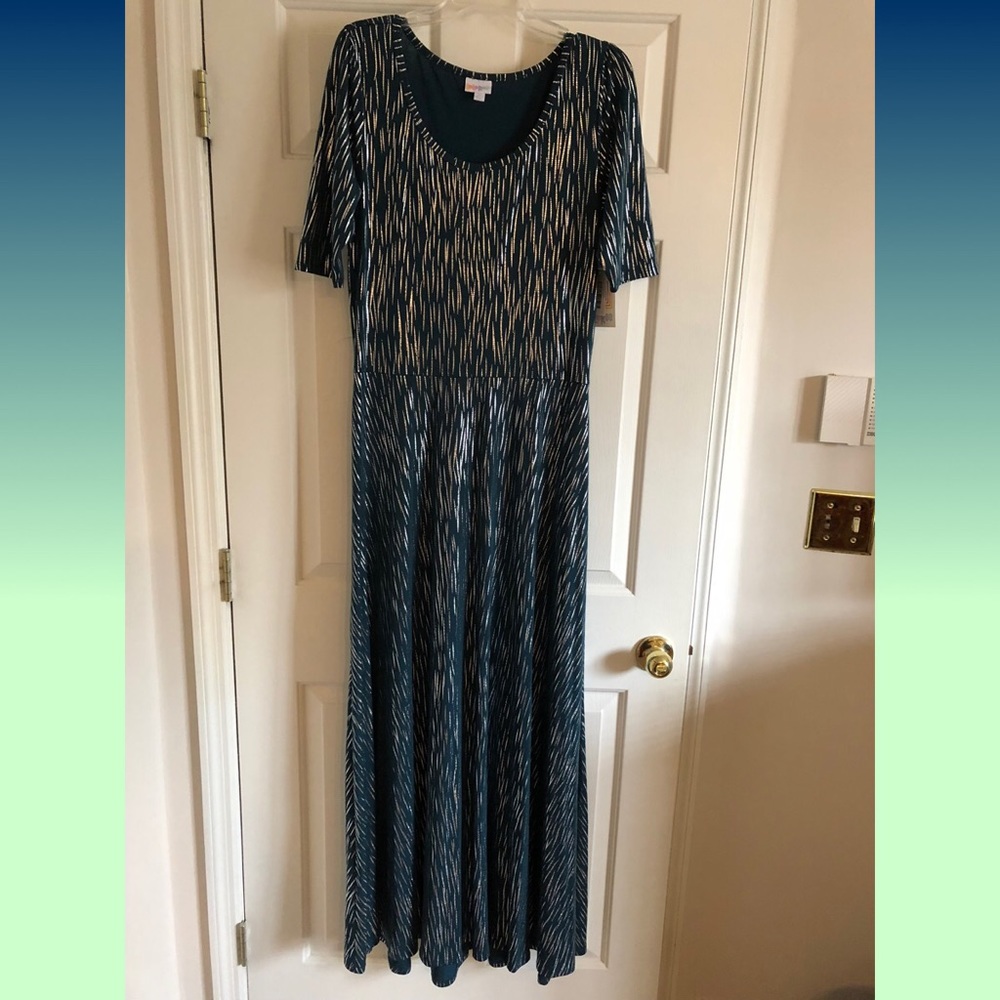 NWT LLR ELEGANT Xl Teal/Silver Foil Accents Ana
